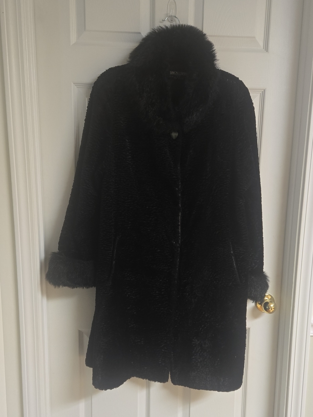 Vintage Simon Chang Faux Persian Lamb Coat